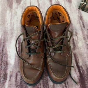 Timberland brown leather hiking boots, size 9